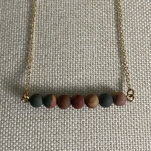 BOGO Matte Jasper 14k Gold Boho Necklace Fashion Jewelry